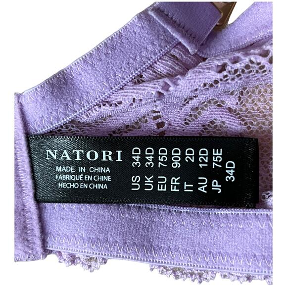 Natori 741299 Feathers full figure underwire bra purple size 34D - Picture 6 of 9